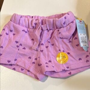 Cat & Jack Lilac Heart Patterned Shorts
